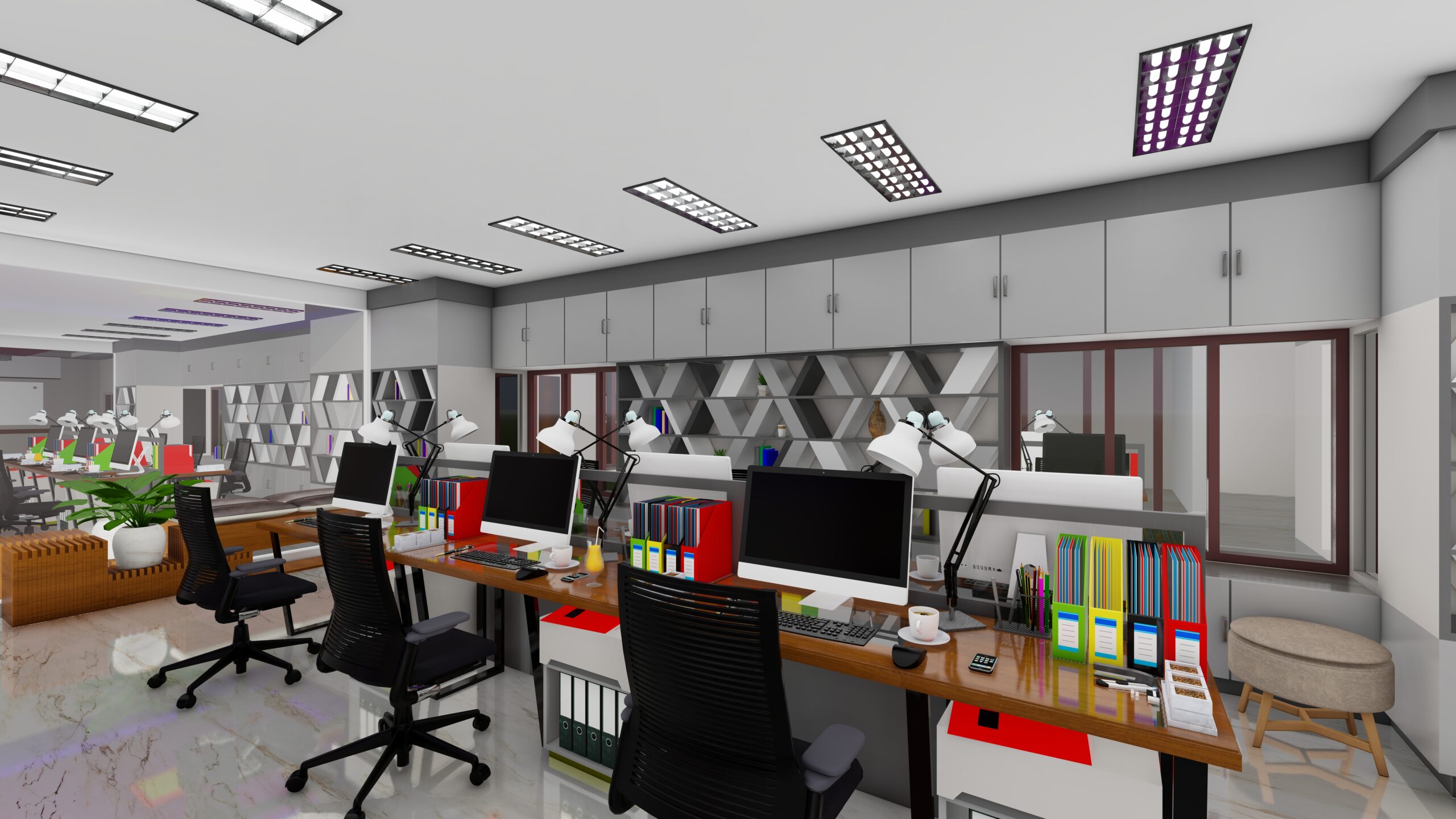 modern-minimalist-office-commercial-equipment-interior-white-gray-3d-rendering