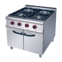 LM 4 Burner Gas Cooker with Storage Cabinet