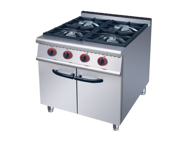 LM 4 Burner Gas Cooker with Storage Cabinet