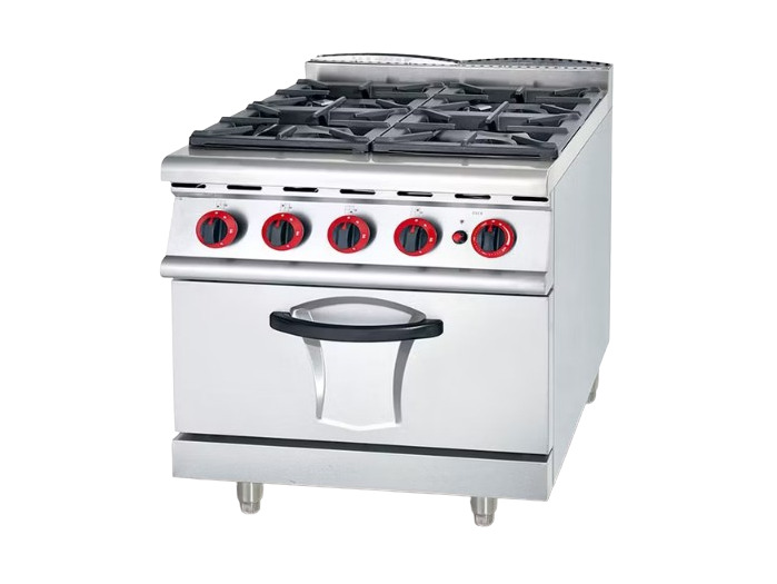 Lm Commercial Gas Range with 4 Burner with Gas Oven