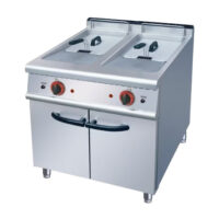 LM Electric Dual Fryer with Cabinet
