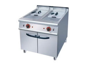 LM Electric Dual Fryer with Cabinet